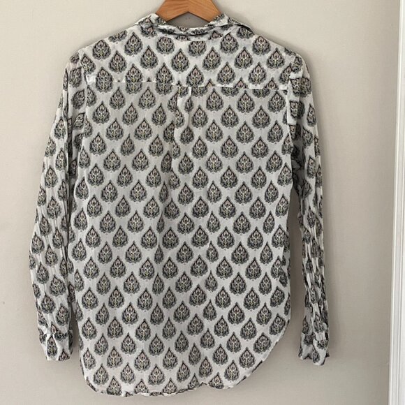 Roller Rabbit Peacock paisley Print Button Down Size Medium - Picture 10 of 10